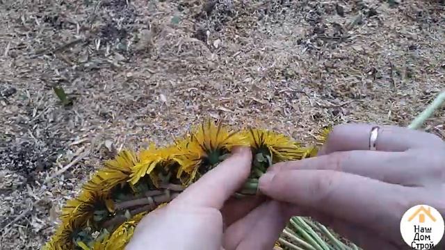 Как плести ВЕНОК ИЗ ОДУВАНЧИКОВ /Венок из цветов / Wreath of flowers смотреть онлайн