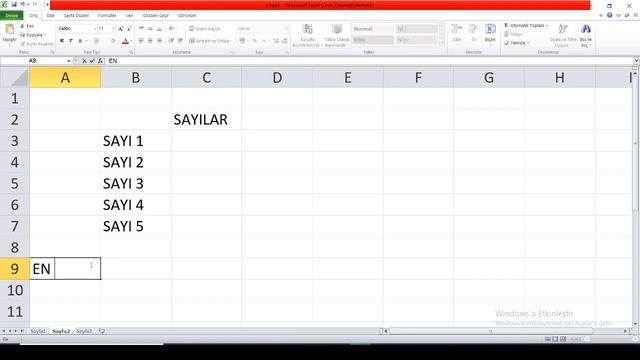 Excel Konu Anlatım Örnekler 1 2 3 4 - 6.sınıf смотреть онлайн