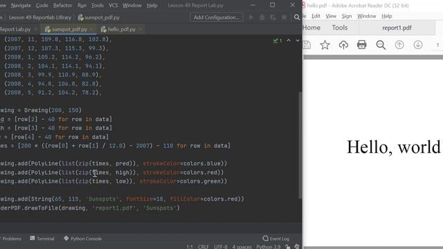 Lesson 49 Reportlab LIBrary. Python Programming. смотреть онлайн