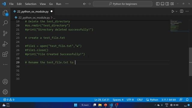 #22 Exercise - OS Module in Python #python #programming смотреть онлайн
