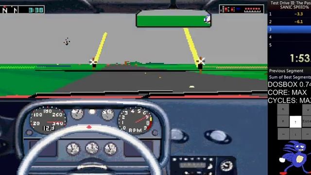 Test Drive III: The Passion (DOS) Speedrun 3:35