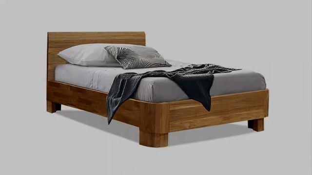 Односпальная кровать «Норд» 90 см шириной для детской из массива дуба | БЕЛФАН смотреть онлайн