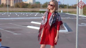 Платок шерстяной с шелковой бахромой «Белой ночи кружевные сны»-7