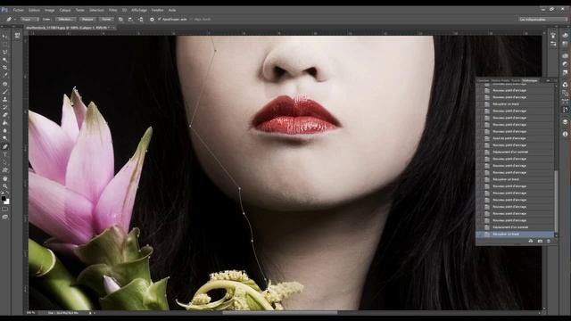 Photomanipulation : Geisha abstraite #mise en place du visage смотреть онлайн