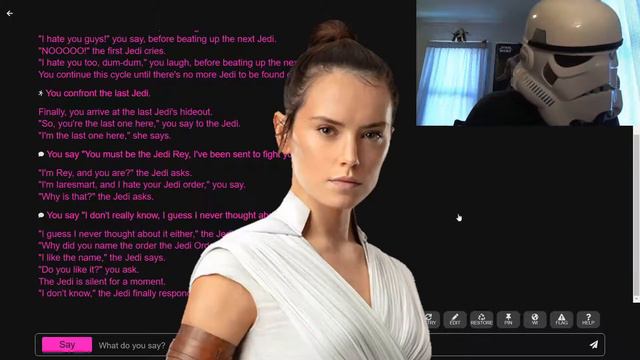 Writing my Star Wars Fanfiction using AI Dungeon смотреть онлайн