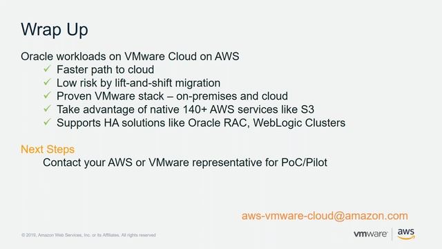 Deploy Oracle Workloads On VMware Cloud On AWS смотреть онлайн