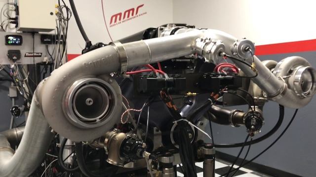 10,000 RPM Twin Turbo Ford Coyote MMR GenX on the engine dyno смотреть онлайн