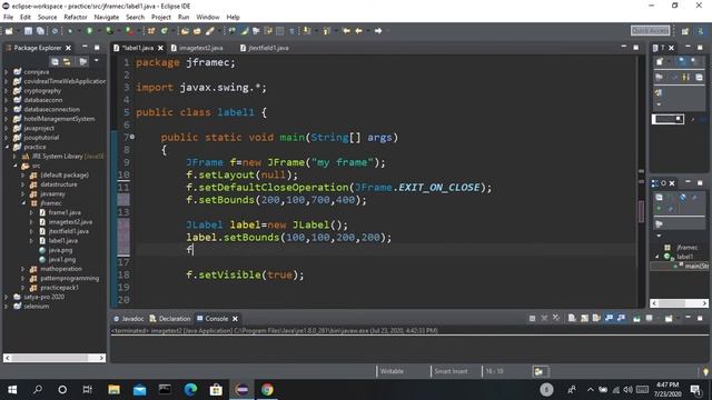 How_to_add_image_to_JLabel | JLabel part-3 | Java Swing Tutorial смотреть онлайн