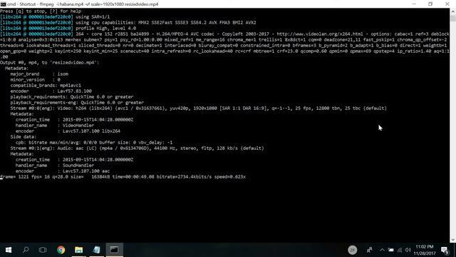 Change video resolution using ffmpeg смотреть онлайн