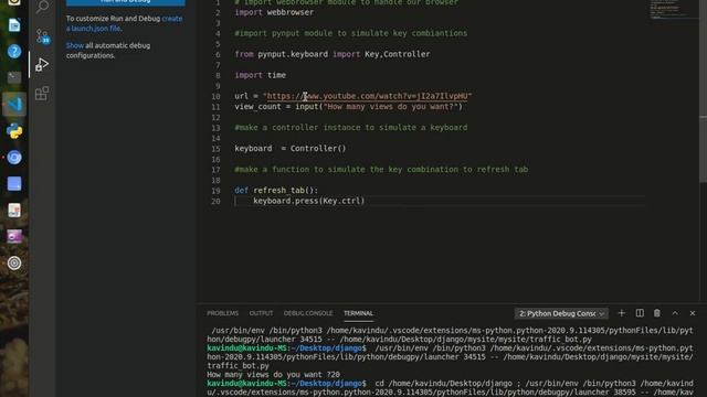 Automate Website visits with a few simple lines of Python | Bot | #CodeOfChamodh смотреть онлайн