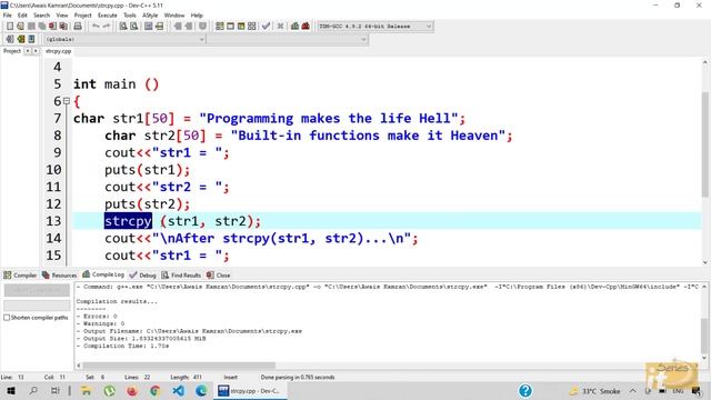 strcpy() Function in C++(Urdu/Hindi) смотреть онлайн