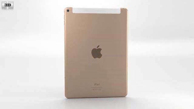 Apple iPad Air 2 Cellular Gold by 3D model store Humster3D.com смотреть онлайн