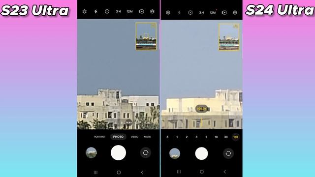 Samsung s24 Ultra Vs s23 Ultra ZOOM TEST смотреть онлайн