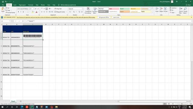 How to Create a BAR CODE in Microsoft Excel I Kannada I learn Excel shortcut in Kannada I 2022 смотреть онлайн