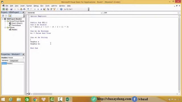 VBA cơ bản_Bài 3_Toán tử và hàm thông dụng смотреть онлайн