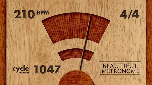 210 BPM 4/4 Wood Metronome HD смотреть онлайн