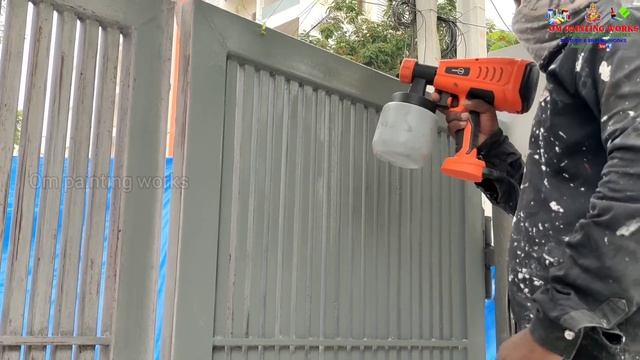 main gate painting process | spray painting machine for home use смотреть онлайн