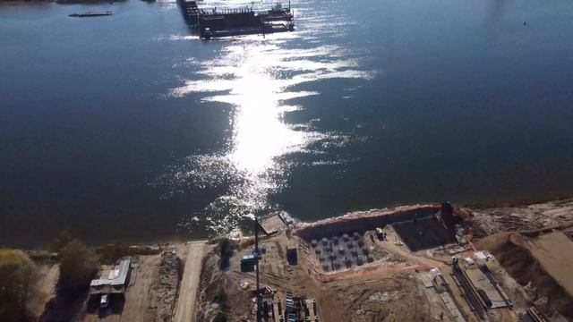 Строительство трассы М-12 [4 этап] мост через Оку - -09.10.2021- - смотреть онлайн