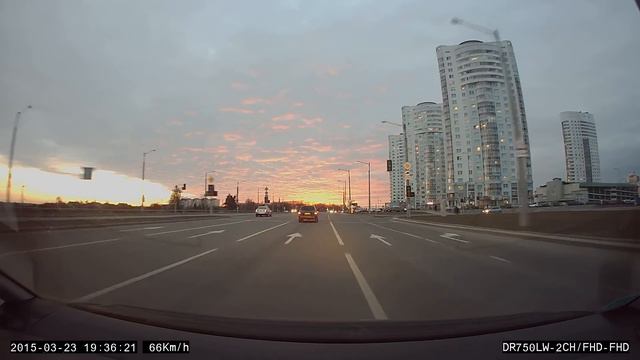 Красивый закат в Минске смотреть онлайн