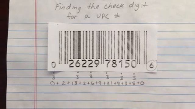 UPC number check digit смотреть онлайн