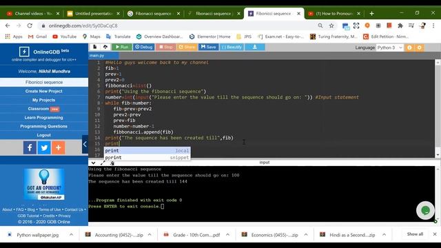 Fibonacci sequence making...Remastered!!! in python 3.3 updated video смотреть онлайн
