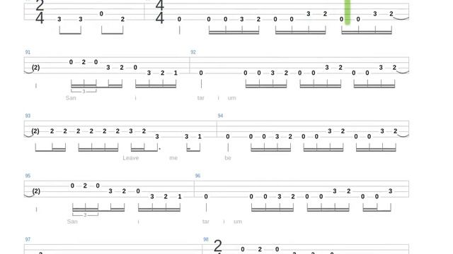 Welcome Home Sanitarium + Metallica + Bass only + Bass tab смотреть онлайн