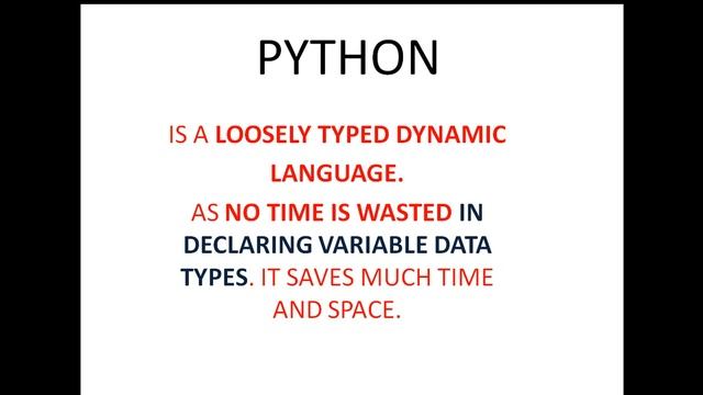 Is python a loosely typed Dynamic Language? смотреть онлайн