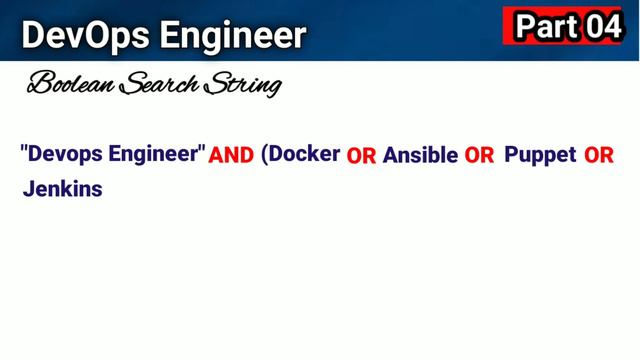 Part 04 | Devops Engineer Boolean Search String | How to make devops enginner Search String | смотреть онлайн