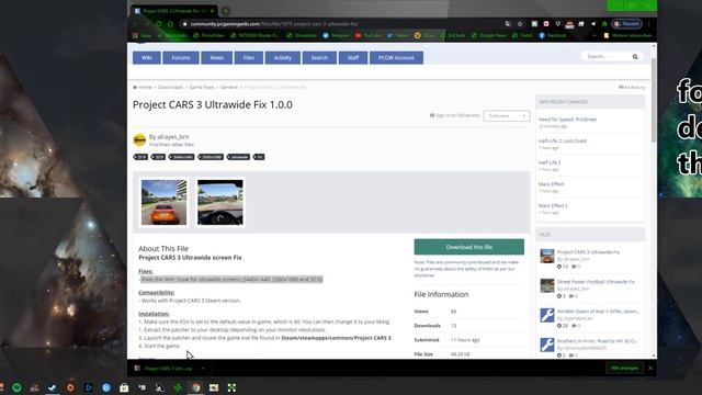 Project Cars 3 - 32:9 Ultrawide Patch ~ Fix смотреть онлайн