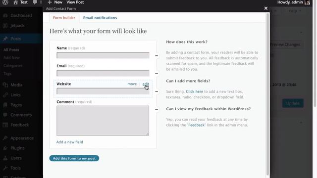 How to use Jetpack Contact Forms in WordPress Widgets смотреть онлайн