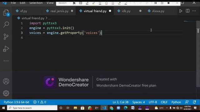 MAKING OUR VIRTUAL FRIEND IN PYTHON I # PROJECT 1 I MINI X смотреть онлайн