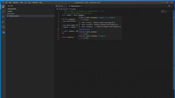 ArduPilot Lua scripting documentation and autocomplete in VS Code