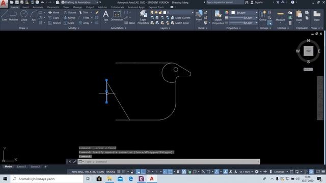 Autocad 2D Ördek Çizimi | Autocad 2D Duck Drawing | Autocad Dibujo de ánade | Autocad Exercise 57 смотреть онлайн