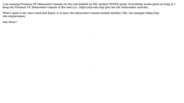 DevOps & SysAdmins: Nginx reverse proxy for Proxmox PVE Datacenter console смотреть онлайн