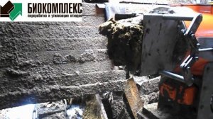 Шнековый сепаратор для навоза в работе