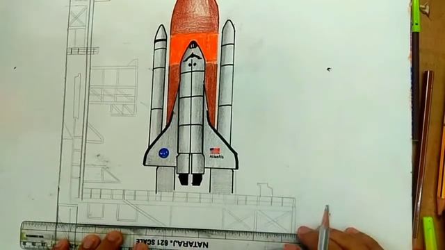 how to draw a space shuttle easy I how to draw nasa space shuttle I how to draw a space rocket смотреть онлайн