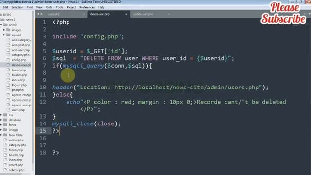 PHP MySQL delete data on Page tutorial in Hindi смотреть онлайн