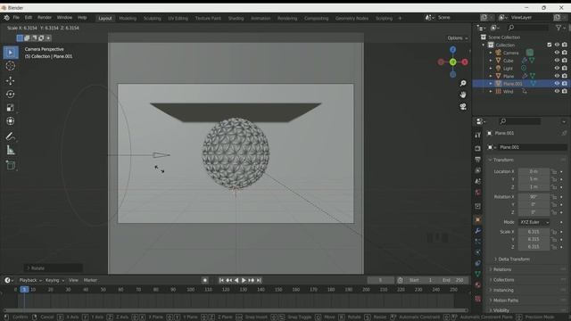 How to create Cloth Simulation + Geometry Nodes + Wind Force Field - Blender Tutorial смотреть онлайн