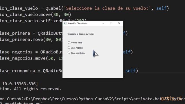 Python Curso V2: 417 2/2 Selección Exclusiva de Clase de Vuelo con Botones Tipo Radio - QRadioButto смотреть онлайн