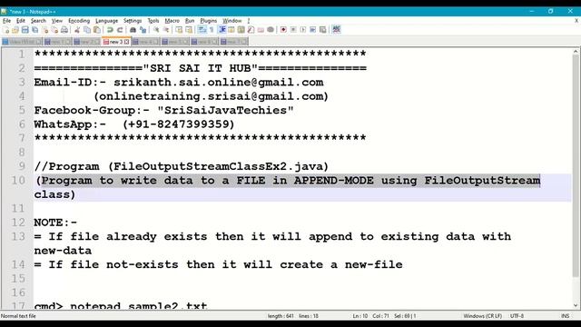 155. FileOutputStream class in APPEND-Mode || Input-Stream and Output-Stream in Java || IO-Streams смотреть онлайн