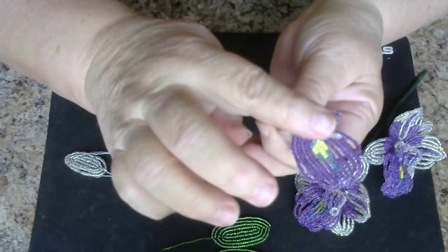 Эйхорния из бисера. Мастер - класс. Бисероплетение. смотреть онлайн