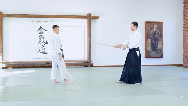 Айкидо. Как делать: парные с мечом. Кэн авасэ #4 смотреть онлайн