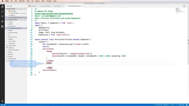 14-ScrollView#1.Draw a basic ScrollView with mixed Components смотреть онлайн
