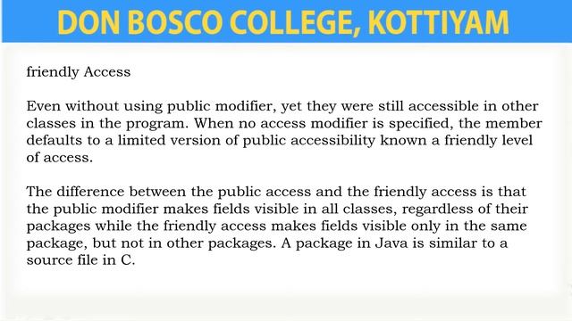 CP1344: PROGRAMMING IN JAVA - LECTURE -41- VISIBILITY CONTROL - BCA- S3. смотреть онлайн
