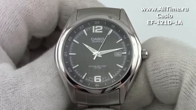 Мужские японские наручные часы Casio EF-121D-1A смотреть онлайн