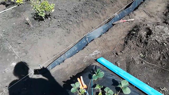 Большая радуга и подготовка места для газона