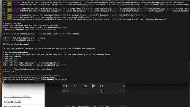 Install React Expo CLI in Hindi смотреть онлайн