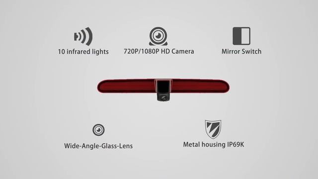 Brake Light Camera Berlingo,Partner II,Citroen Berlingo Peugeot Partner 08-22 BR-RVC29