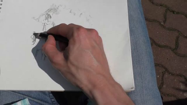 Парк "Сокольники". Набросок с натуры. Художник Федор Усачев"" смотреть онлайн