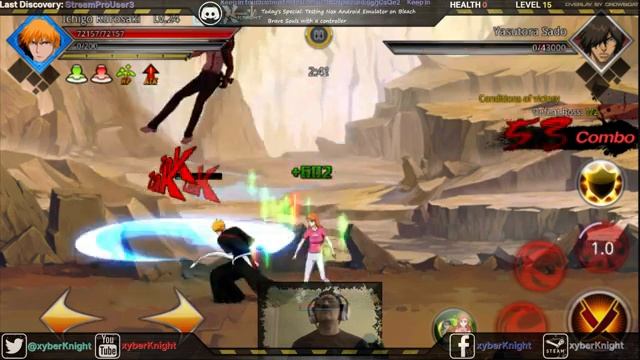 Testing Android emulator Nox performance with controller on Soul Awakening Bleach game. смотреть онлайн